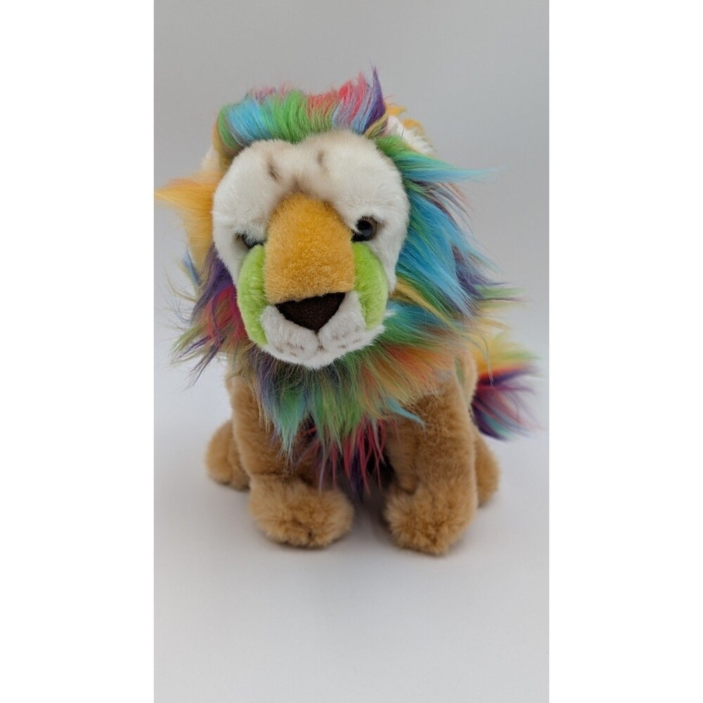 San Diego Zoo Wildlife Alliance Rainbow Lion Plush 10”  Stuffed Animal Rex Toy